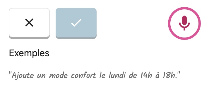 Commande vocale pour les plannings