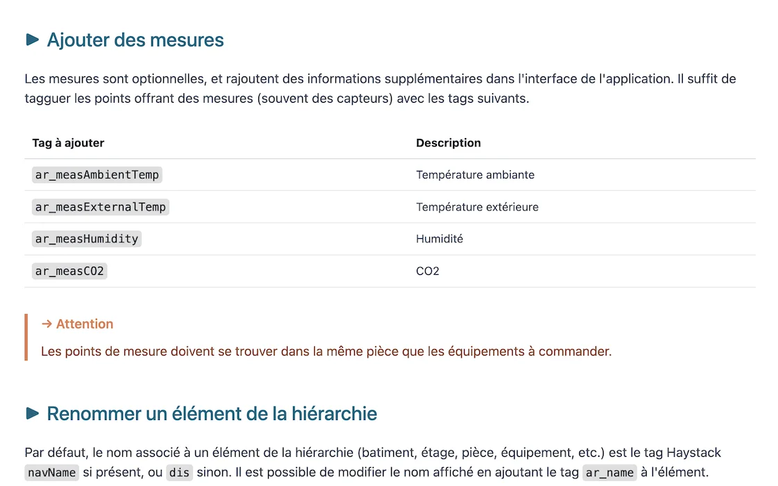 Console — documentation intégrée